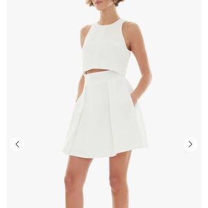 Black Halo Sanibel Two Piece Mini Dress White 2